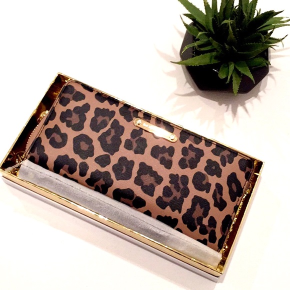 NWT Michael Kors Saffiano Leopard Wallet - Picture 7 of 7